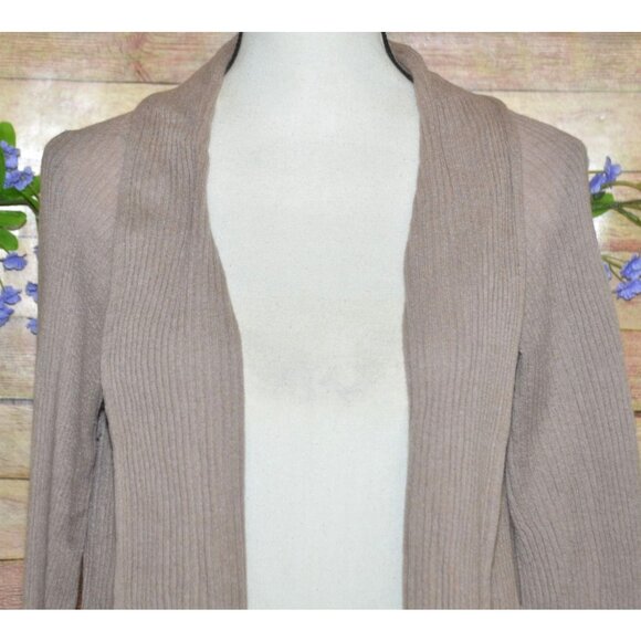 Banana Republic Sweater Ladies L Alpaca Wool Blend Open Cardigan Italy Yarn - Picture 2 of 10